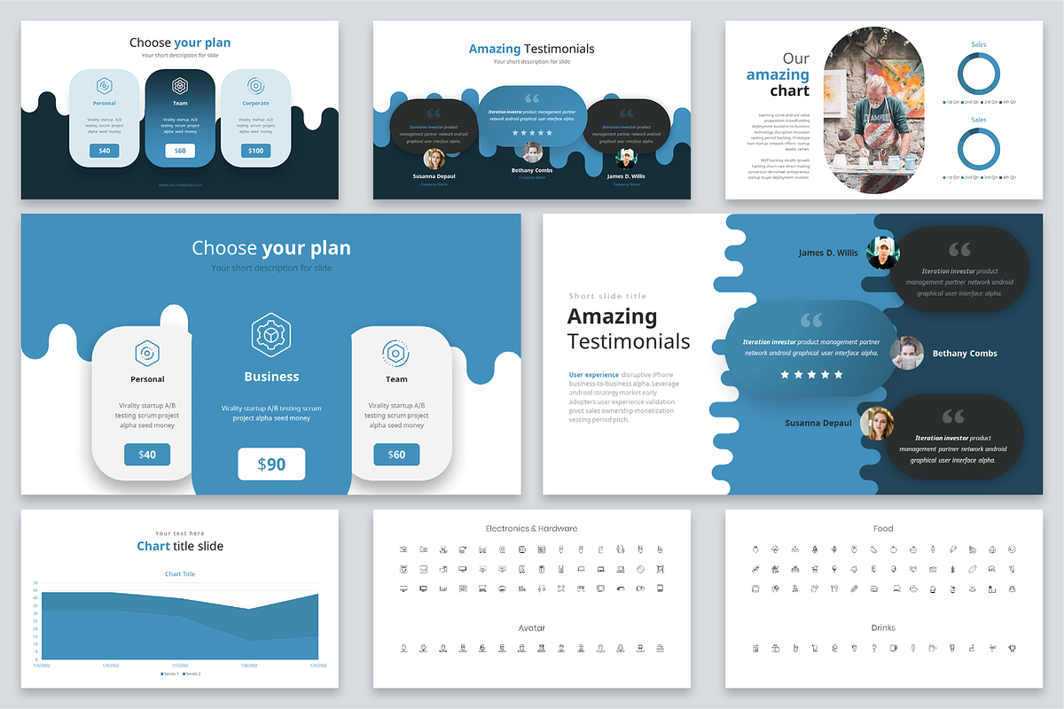 Glivy Modern Powerpoint Template, a Presentation Template by Reshapely (Photo 14 of 15)