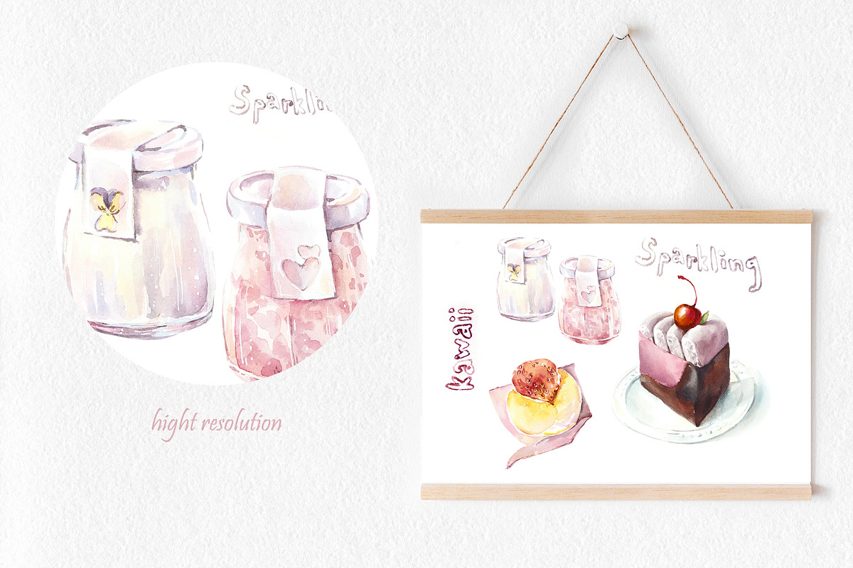 Watercolor Asian Vibe, an Object Illustration by Budogoshch (Photo 5 of 8)
