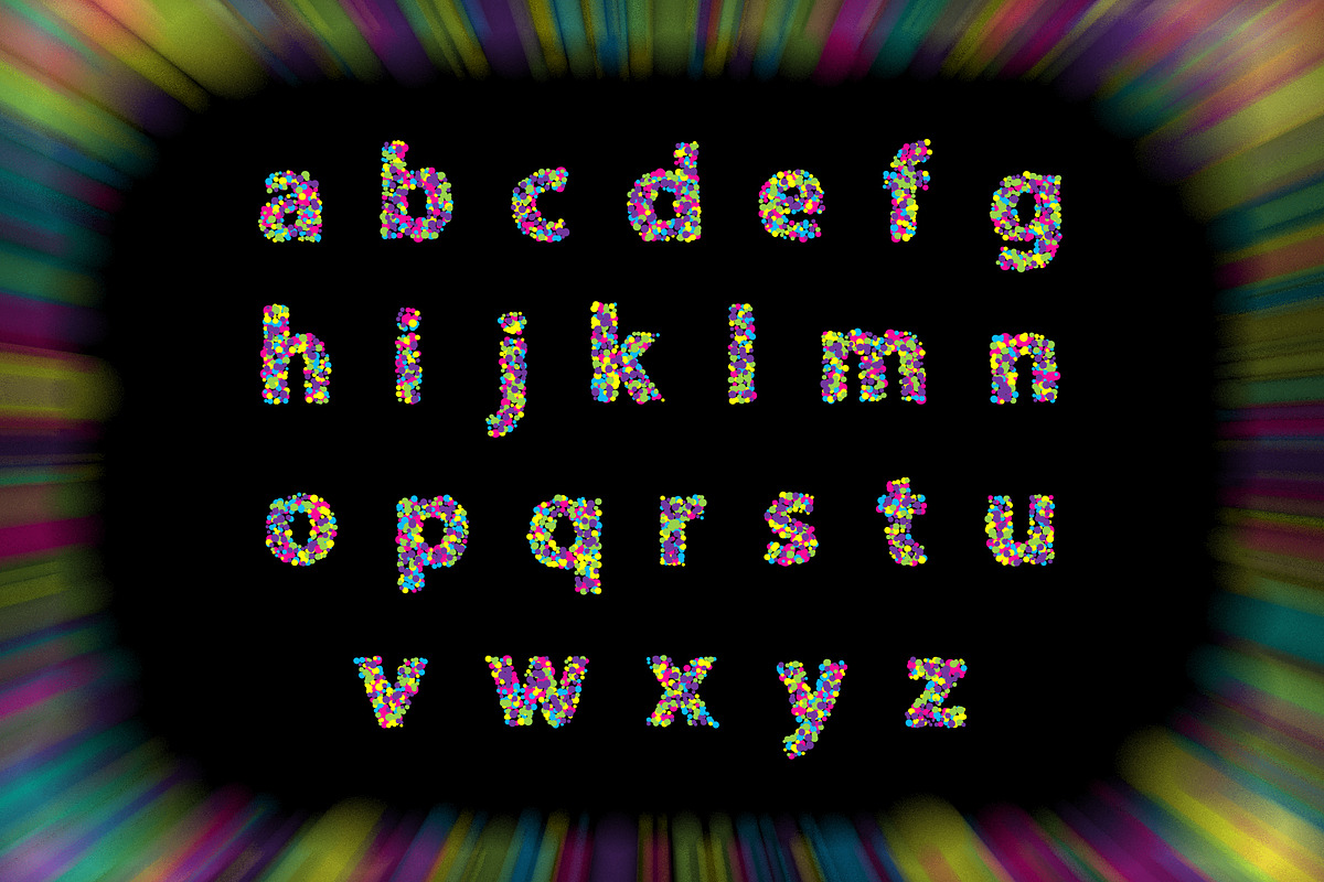 Colorblind OTF Colorful Font preview 3