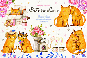 Valentine's day cats