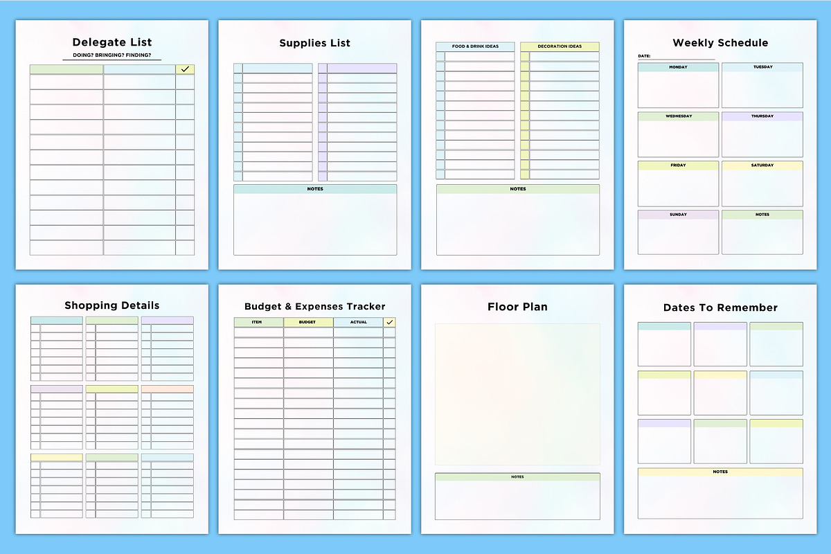 2025-26 Baby Shower Planner Canva, a Stationery Template by Designmela01 (Photo 4 of 8)