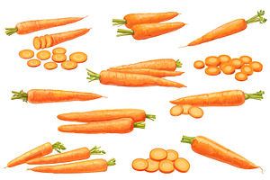 Cartoon set of different types of, a Food Illustration by LadadikArt