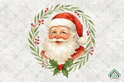 Santa Christmas Wreath PNG, an Illustration by Craft Nest (Thumbnail 1 of 6)