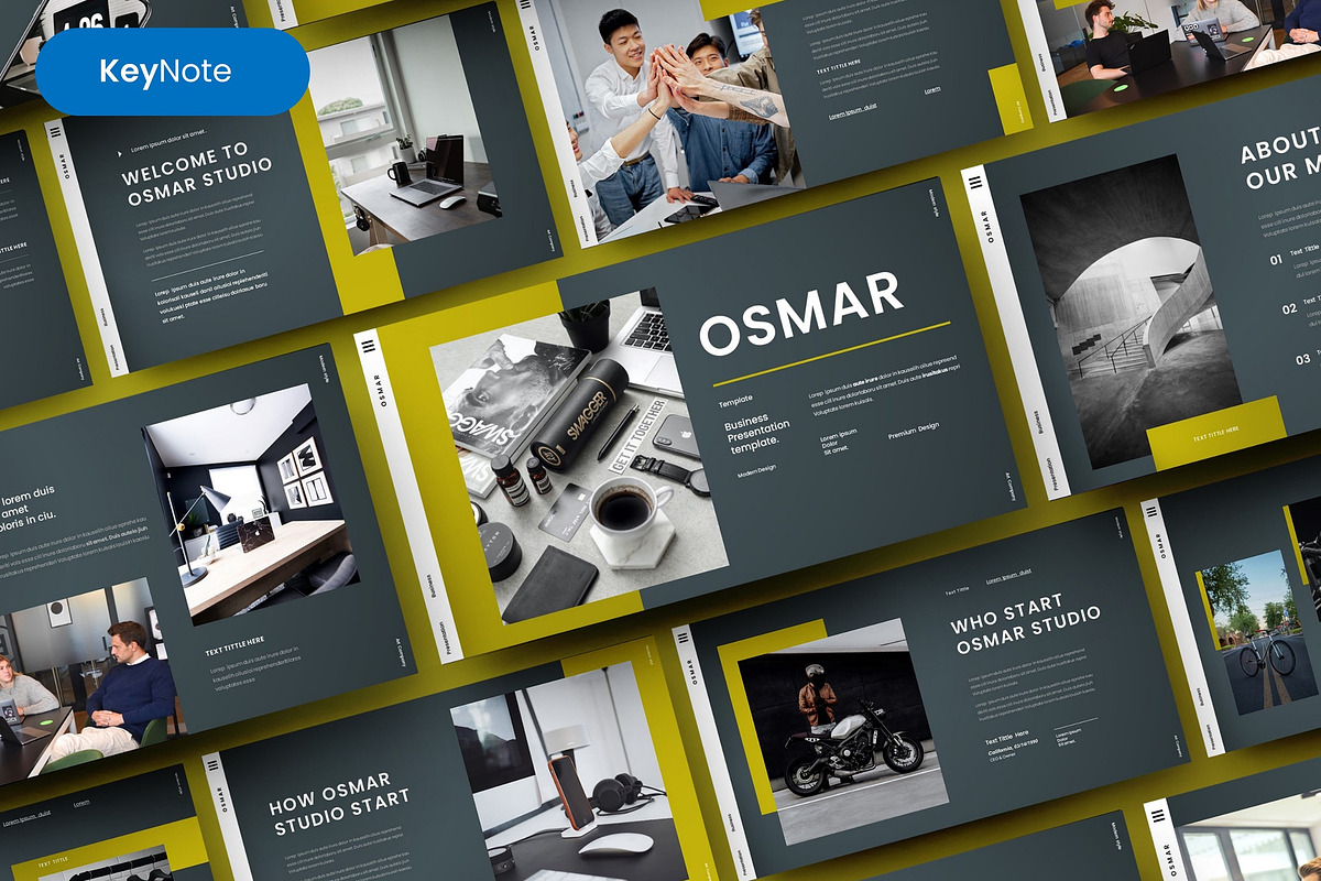 Osmar – Business Keynote Template, a Presentation Template by Dens Creative Studio (Photo 1 of 6)