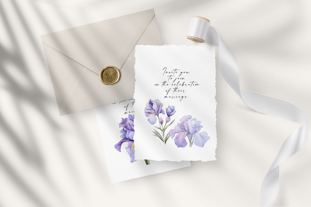 Iris Flowers, a Decorative Illustration by Vasmila (Photo 4 of 9)
