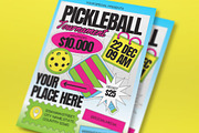 Pickleball Tournament Flyer Set, a Flyer Template by graphicook (Thumbnail 3 of 6)