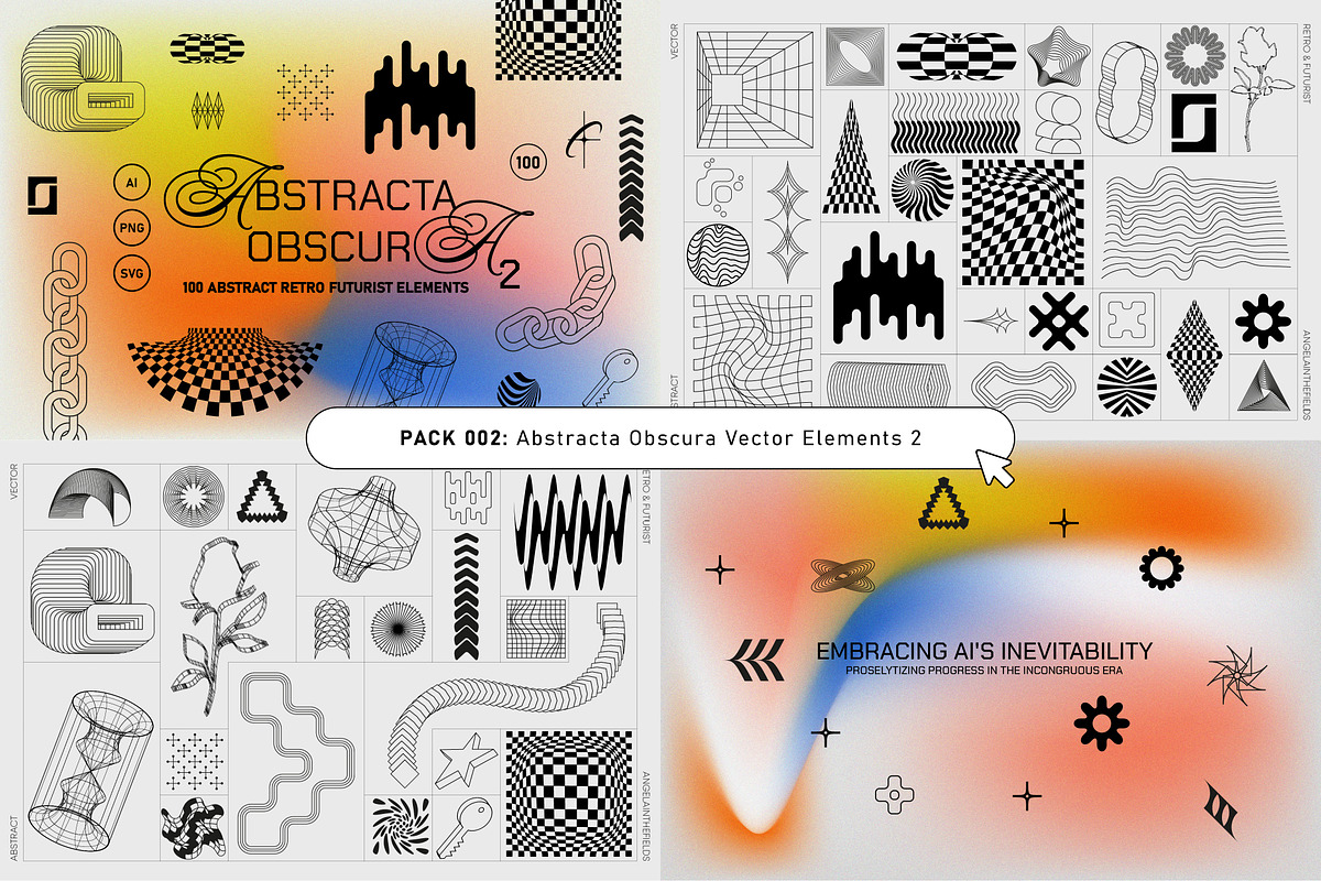 Retro Futurist Bundle 80% OFF, a Texture Graphic by angelainthefields (Photo 6 of 25)