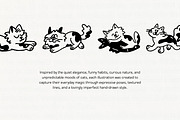 Cat Days: 100 Textured Kitties Pack, an Animal Illustration by Veyla (Thumbnail 2 of 14)