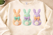 Faux Yarn Easter Bunnies png, an Illustration by Watercolor design (Thumbnail 6 of 6)