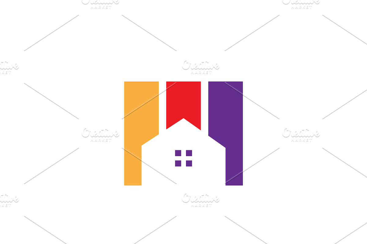 painting house services house logo, a Branding & Logo Template by devastd