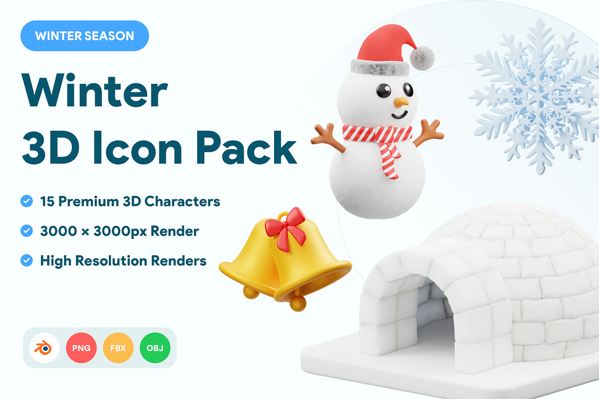 Winter 3D Icon, an Object 3D Model by GoTemp (Photo 1 of 6)