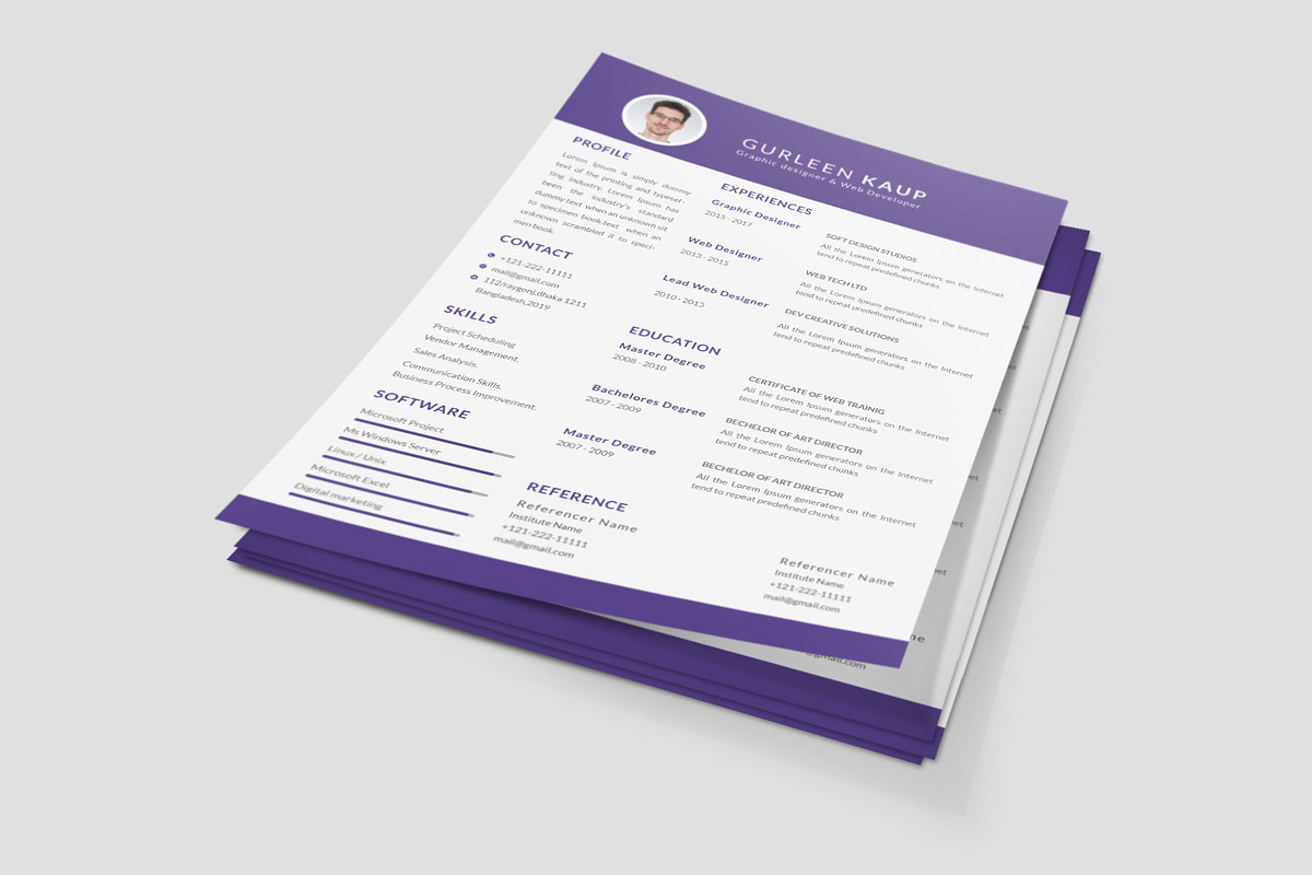 Resume Template and Cover Letter, a Resume Template by designvillage (Photo 3 of 13)