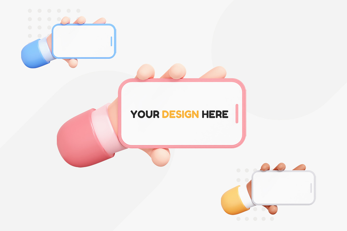 Cartoon Hand 3D set icon, a Characters & Person 3D Model by accogliente (Photo 3 of 4)