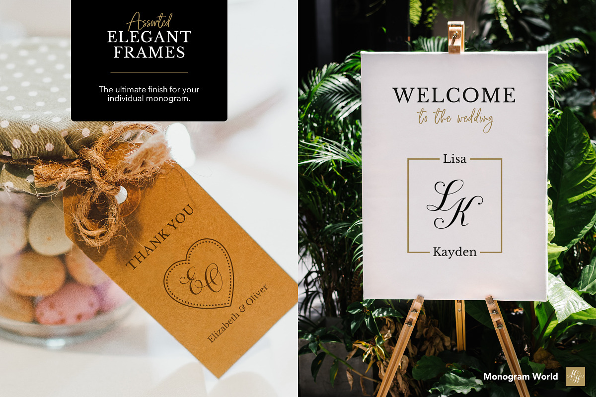 155 Frames for Wedding Monograms, a Decorative Illustration by Monogram World (Photo 11 of 17)