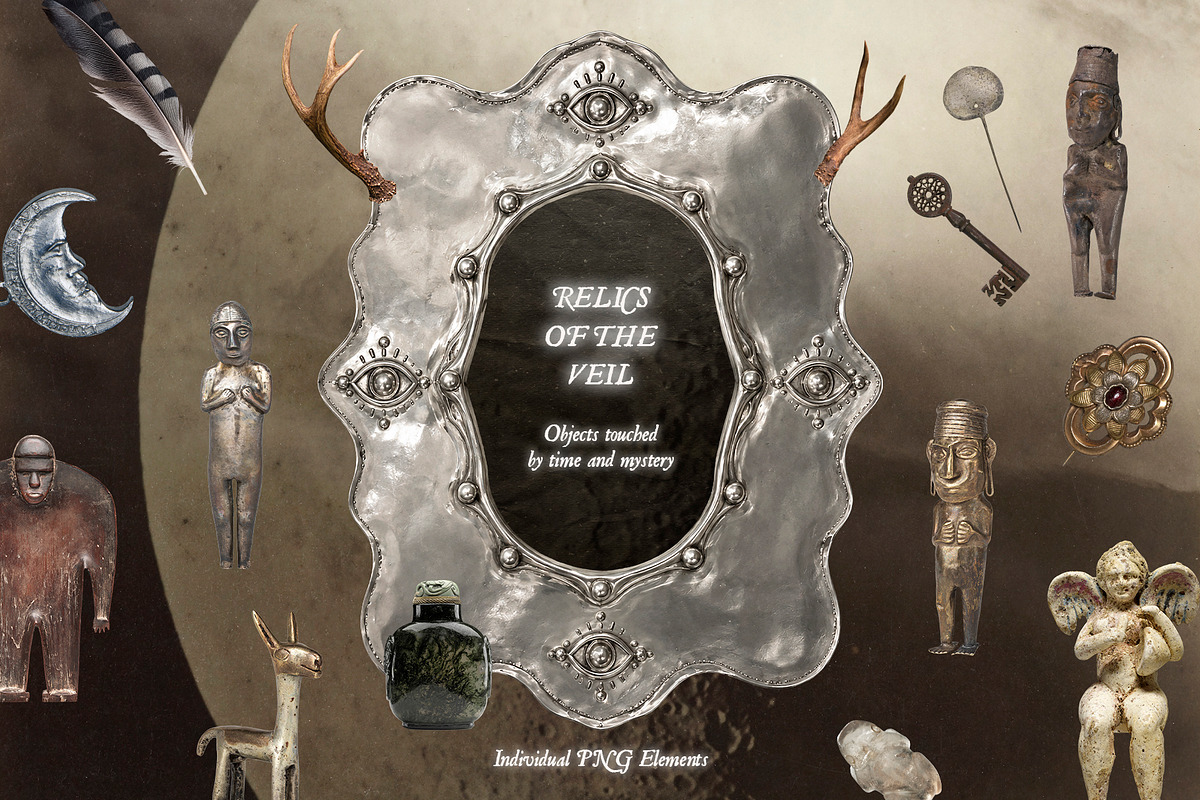 The Veil – Mystical Collage Kit, an Object Graphic by Eva Gentle (Photo 6 of 13)