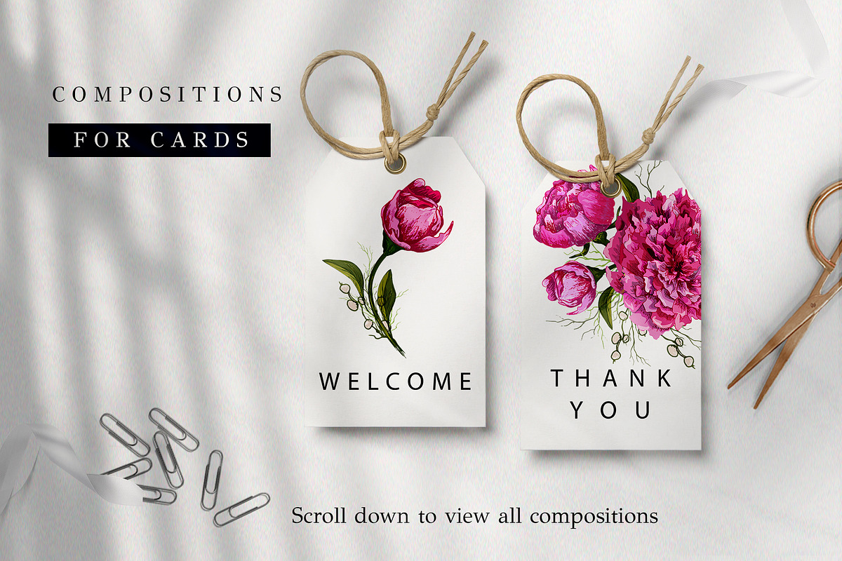 Realistic Peonies ClipArt & Patterns, an Object Graphic by Graphic Art (Photo 4 of 10)