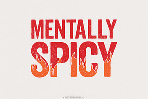 Mentally Spicy PNG, Funny Quote, an Illustration by SharpMarketplace