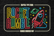 GTS Rocket Rumble | Retro Condensed, a Sans Serif Font by Graptail (Thumbnail 15 of 23)