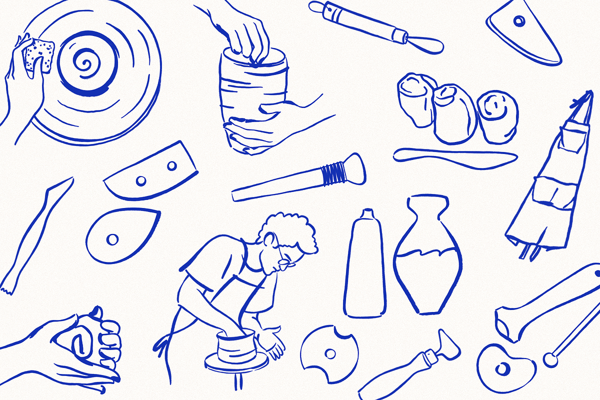 Pottery & Ceramics Illustration Set, a Person Illustration by Studio Papercuts (Photo 3 of 7)