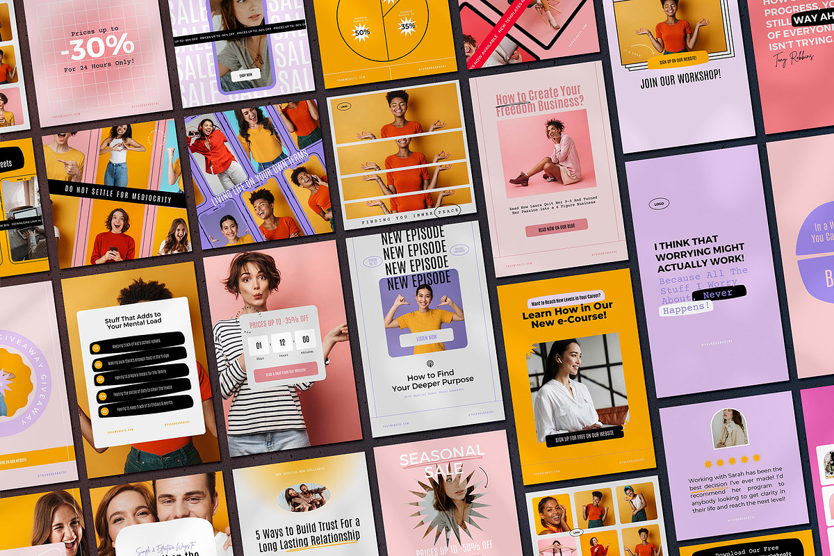 Energetic Instagram Templates CANVA, a Social Media Template by AndrewPixel (Photo 27 of 27)
