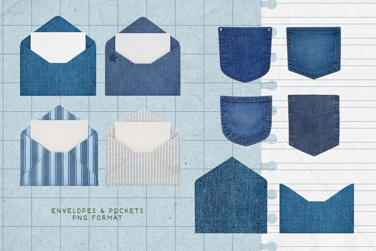 Jeansful Journaling Kit, an Object Graphic by DigARTbyHavroshka (Photo 11 of 14)