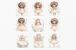 Fairy Garden Baby Girl Clipart