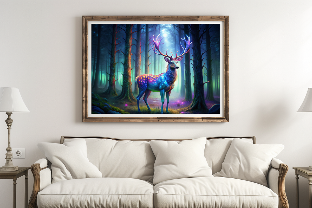 Vibrant Deer Print, an Animal Illustration by ZobaDepot (Photo 2 of 4)
