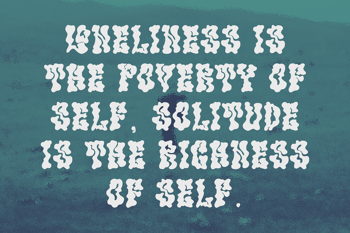 Vealleaes Experimental Display Font, a Handwritten Font by Maulana Creative (Photo 7 of 7)