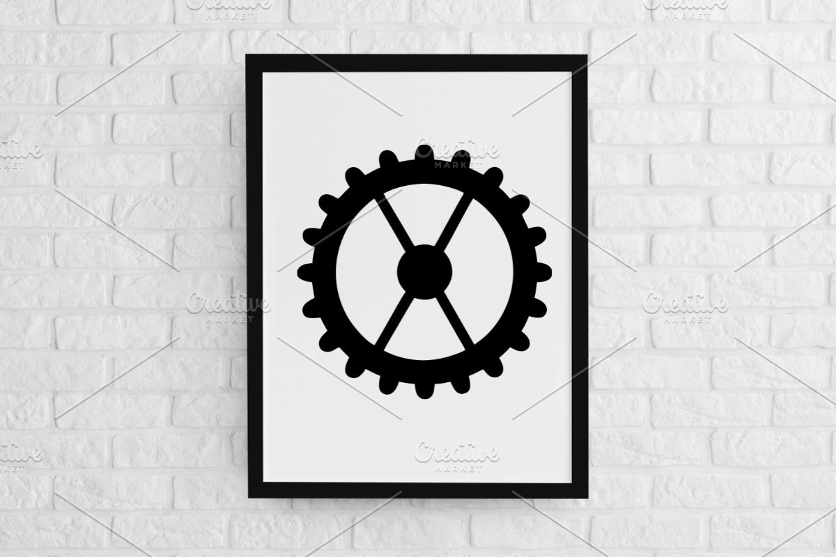 Gear Silhouette SVG, an Object Illustration by newminddesign (Photo 2 of 3)