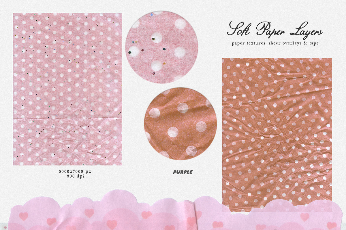 Soft Paper Layers: Textures & Tape, a Texture Graphic by Purple (Photo 7 of 15)