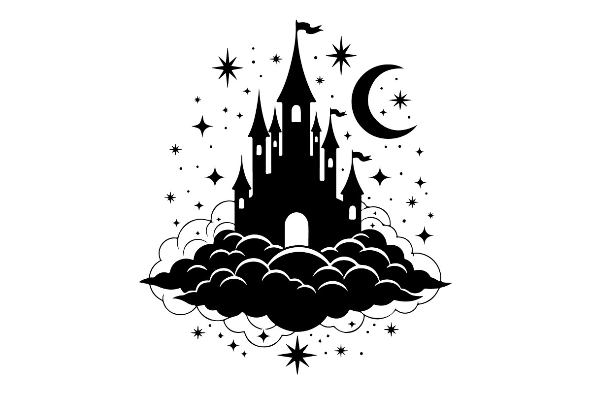Fantasy Castle Cloud Moon Bundle, an Object Illustration by Gaye Art (Photo 28 of 30)