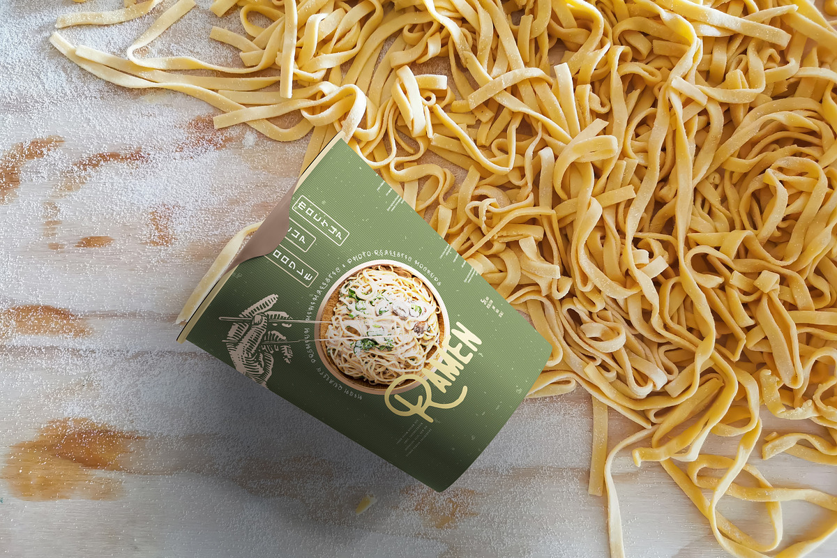 Noodle Cup Mock-ups, a Cups & Container Mockup by pmvch (Photo 1 of 20)