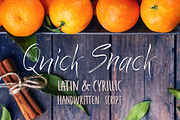 Quick Snack Script Latin & Cyrillic, a Script Font by Vera Holera (Thumbnail 1 of 4)