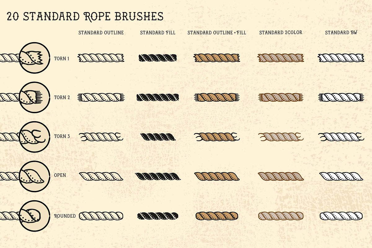 Sailor Mate's Rope Brushes III, a Brush Add-On by BAD TASTE (Photo 2 of 5)
