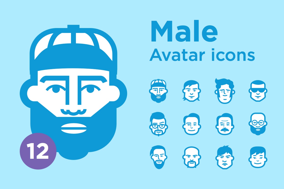 Jimi’s Avatar Icons – Male Set, an Icon by Little Jimi Shop (Photo 1 of 4)