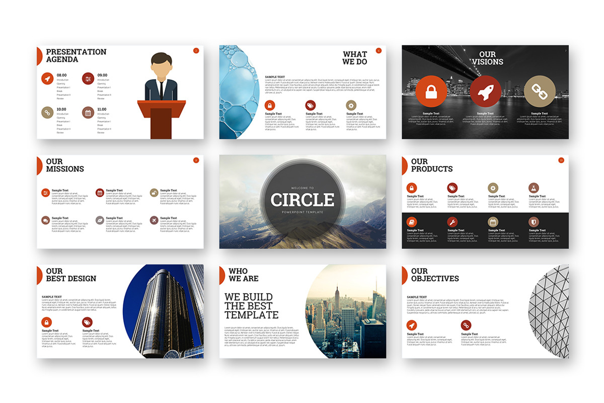 Circle- PowerPoint Template, a Presentation Template by everslide (Photo 5 of 8)