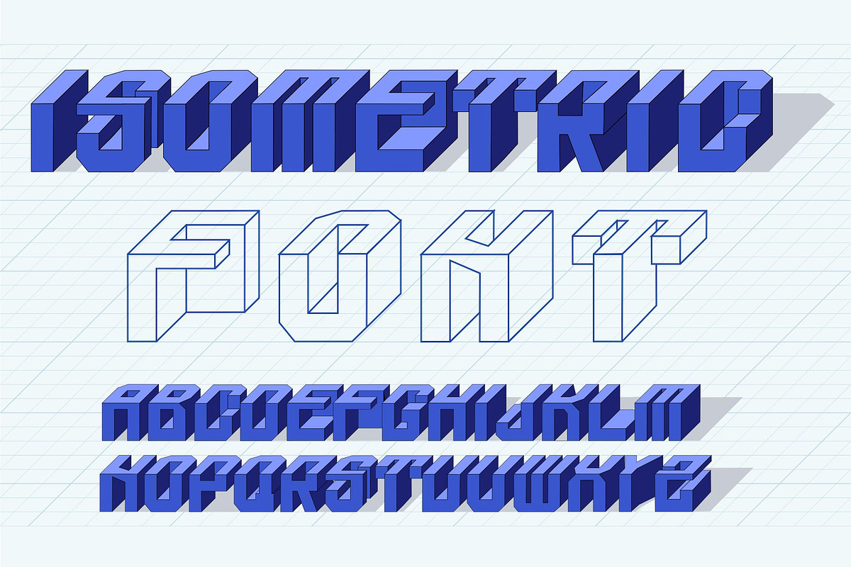 Isometric 3D alfabet, an Object Illustration by Pgmart (Photo 1 of 6)