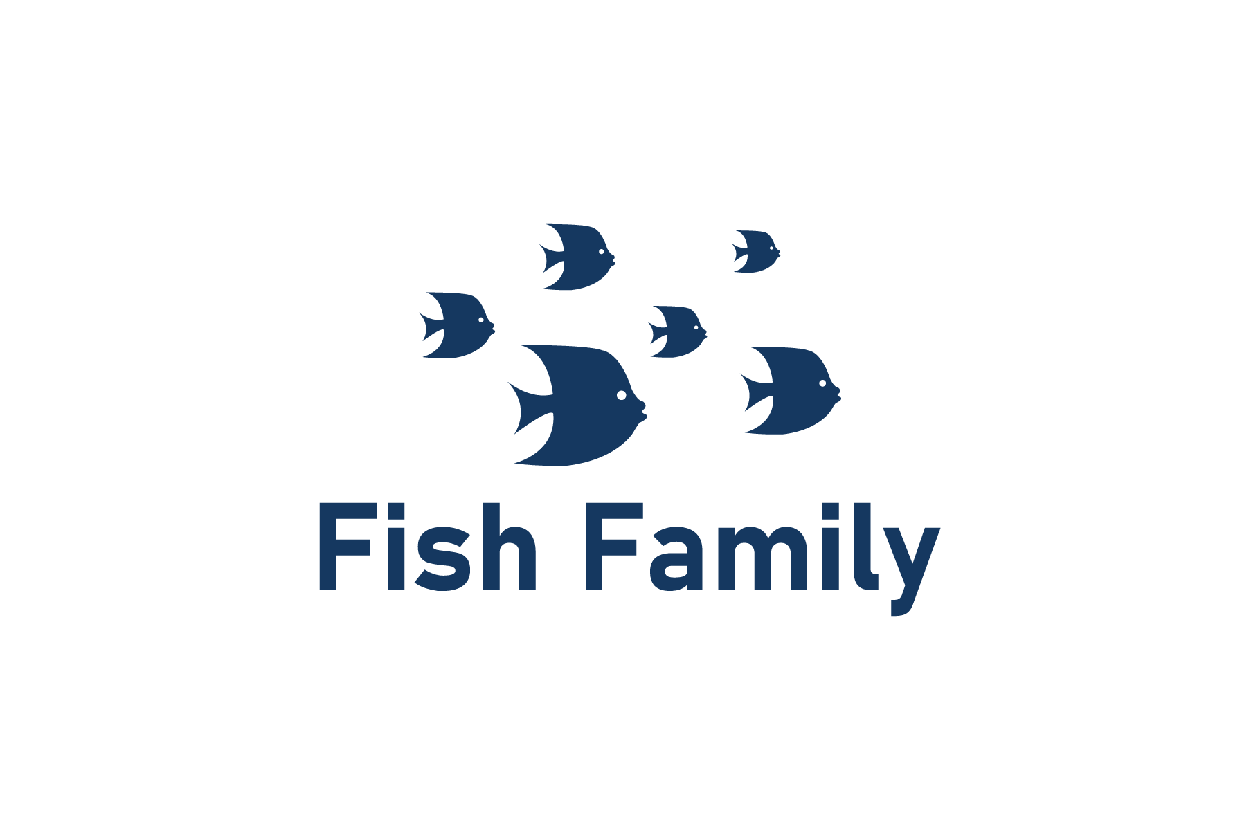 Fish family logo vector design, a Branding & Logo Template by zaqilogo