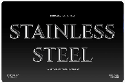 Stainless Steel Text Effect