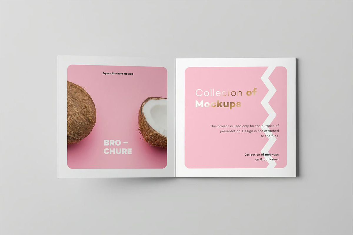 Four Fold Square Brochure Mock-up, an Advertising Mockup by zippypixelstudio (Photo 6 of 13)