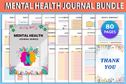 Mental Health Journal Bundle, a Print Template by Designmela01 (Thumbnail 1 of 7)