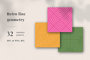 32 RETRO LINE GEOMETRY patterns, a Pattern Graphic by Best Pattern Shop (Thumbnail 12 of 12)