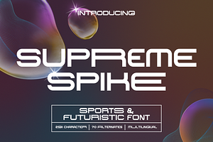 Supreme Spike - Sports & Futuristic, a Font by BearyType Studio