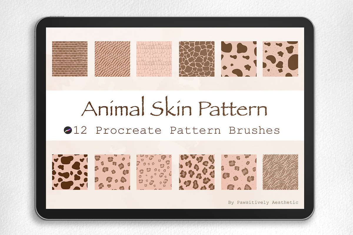 Animal Pattern Procreate Brushes, a Brush Add-On by Pawsitively Aesthetic (Photo 1 of 3)