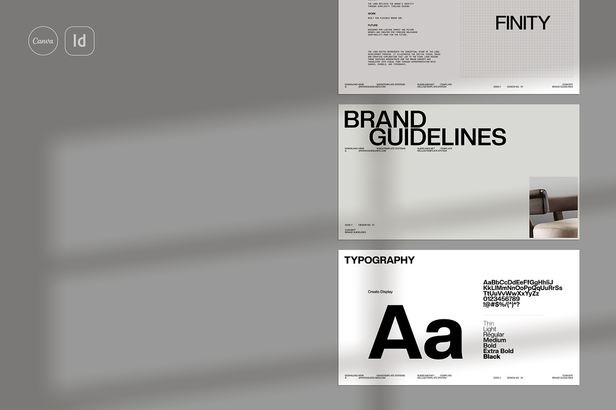 FINITY | Brand Guidelines CANVA, a Presentation Template by creathrivestudio (Photo 6 of 11)