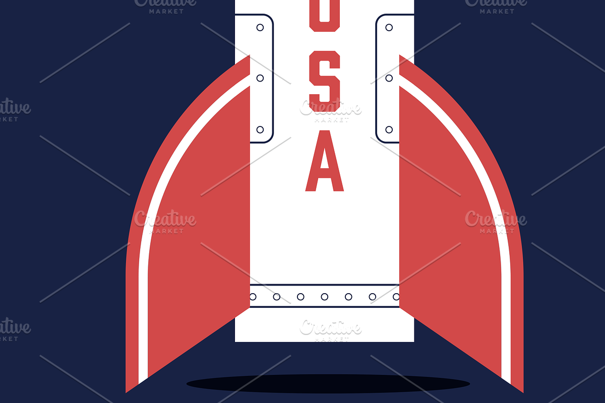 Retro Rocket Ship, an Illustration by Ryder Doty (Photo 3 of 3)