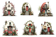 Watercolor Easter Egg House Clipart, an Illustration by CreationArt (Thumbnail 2 of 5)