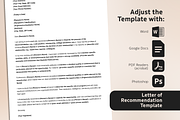 Letter of Recommendation Template, a Print Template by sophiesconcepts (Thumbnail 3 of 4)