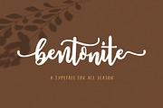 Bentonite Modern brush, a Script Font by Franstudio (Thumbnail 1 of 9)