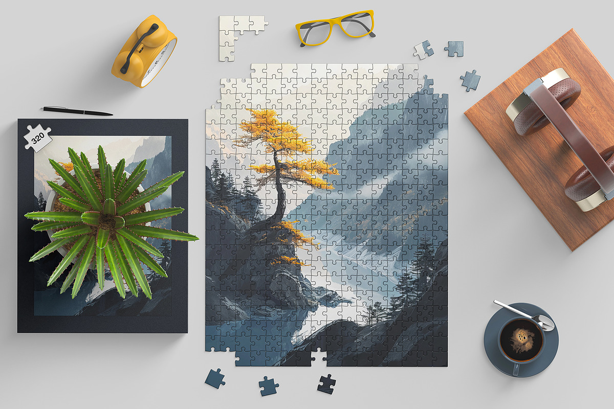 Dye sublimation Puzzle Mockup 16x20, a Household Mockup by GraphicVil (Photo 6 of 9)